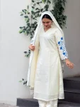 RICH LOOK ROMAN SILK EMBROIDERY WORK TOP BOTTOM WITH DUPATTA FESTIVE WEAR WHOLESALE PRICE ETHNIC GARMENT (2)