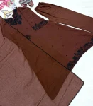 RICH LOOK SATIN CHANDERI EMBROIDERY WORK TOP BOTTOM WITH DUPATTA FESTIVE WEAR WHOLESALE PRICE ETHNIC GARMENT (3)