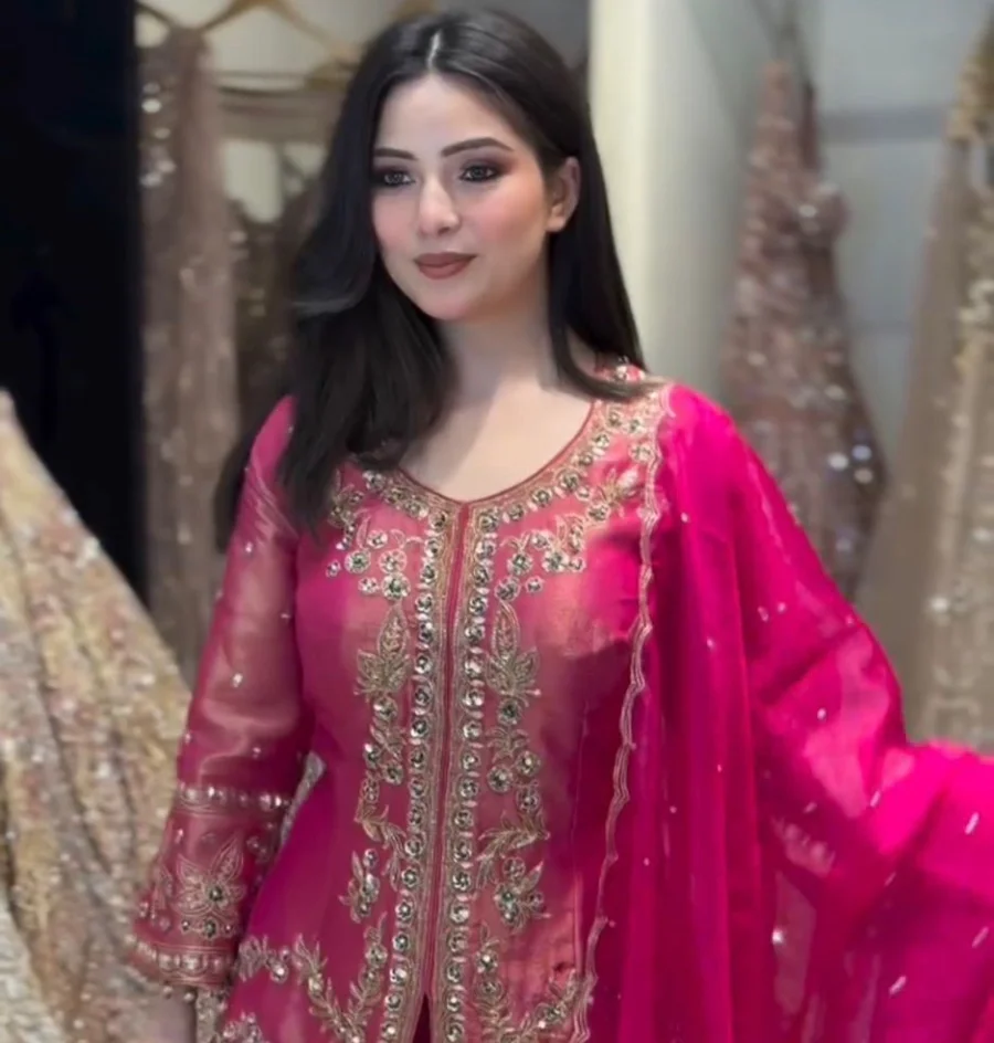 RICH LOOK SATIN SILK EMBROIDERY CODING DORI & SEQUENCE WORK TOP PALAZZO WITH DUPATTA WEDDING WEAR WHOLESALE PRICE ETHNIC GARMENT (3)