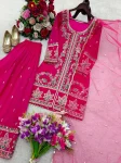 RICH LOOK SATIN SILK EMBROIDERY CODING DORI & SEQUENCE WORK TOP PALAZZO WITH DUPATTA WEDDING WEAR WHOLESALE PRICE ETHNIC GARMENT (5)