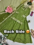 RICH LOOK SHIMMER SILK EMBROIDERY SEQUENCE WORK TOP LEHENGA WITH DUPATTA WEDDING WEAR WHOLESALE PRICE ETHNIC GARMENT (4)