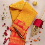 TRENDING BANARASI LICHI SILK JACQUARD WORK SAREE WITH UNSTITCHED BLOUSE FESTIVE WEAR WHOLESALE PRICE ETHNIC GARMENT (3)