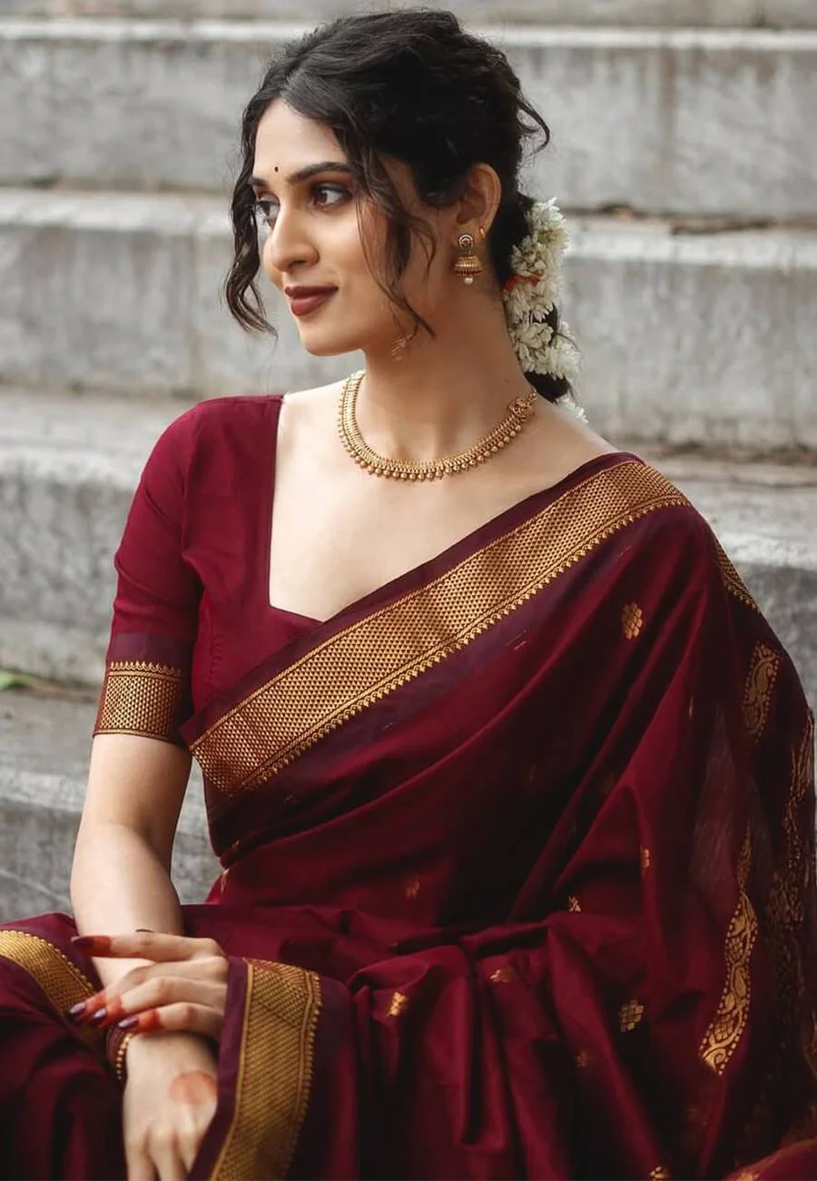 TRENDING BANARASI LICHI SILK JACQUARD WORK SAREE WITH UNSTITCHED BLOUSE FESTIVE WEAR WHOLESALE PRICE ETHNIC GARMENT (7)