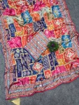 TRENDING CHINON SILK DIGITAL PRINT WITH BEAUTIFUL MIRROR HANDWORK SAREE WITH UNSTITCHED BLOUSE FESTIVE WEAR WHOLESALE PRICE ETHNIC GARMENT (2)