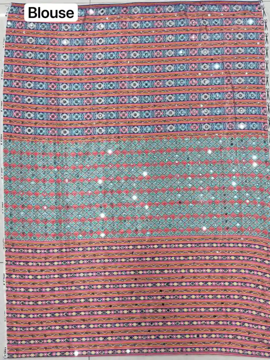 TRENDING CHINON SILK DIGITAL PRINT WITH BEAUTIFUL MIRROR HANDWORK SAREE WITH UNSTITCHED BLOUSE FESTIVE WEAR WHOLESALE PRICE ETHNIC GARMENT (12)