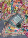 TRENDING CHINON SILK DIGITAL PRINT WITH BEAUTIFUL MIRROR HANDWORK SAREE WITH UNSTITCHED BLOUSE FESTIVE WEAR WHOLESALE PRICE ETHNIC GARMENT (2)