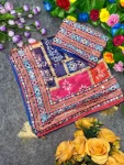 TRENDING CHINON SILK DIGITAL PRINT WITH BEAUTIFUL MIRROR HANDWORK SAREE WITH UNSTITCHED BLOUSE FESTIVE WEAR WHOLESALE PRICE ETHNIC GARMENT (2)