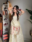 TRENDING CHINON SILK SEQUENCE CODING EMBROIDERY WORK TOP PALAZZO WITH DUPATTA FESTIVE WEAR WHOLESALE PRICE ETHNIC GARMENT (7)