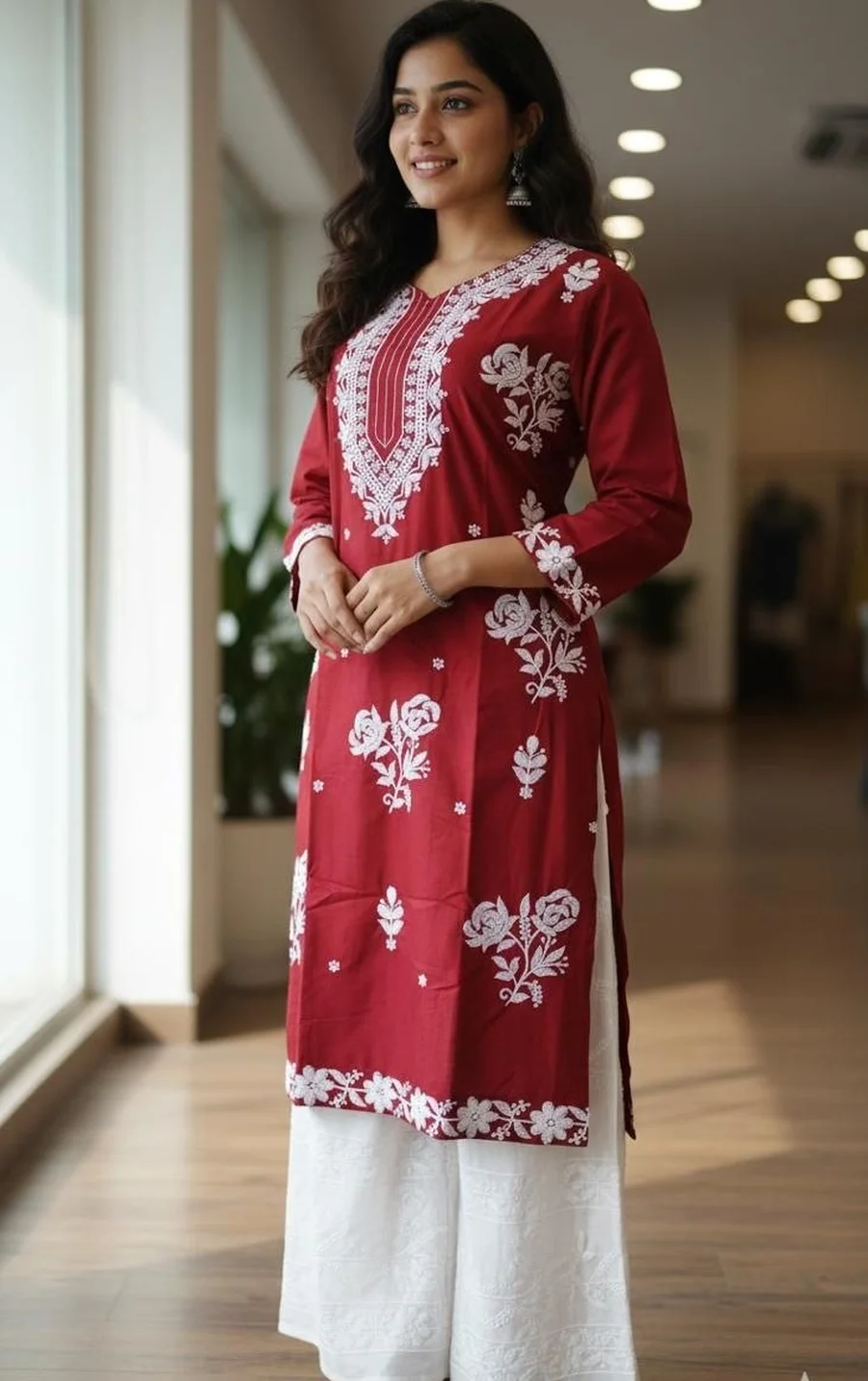 TRENDING COTTON EMBROIDERY WORK TOP BOTTOM SET DAILY WEAR WHOLESALE PRICE ETHNIC GARMENT (14)