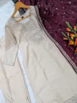 TRENDING CP VICHITRA SILK SEQUENCE CODING EMBROIDERY WORK TOP BOTTOM WITH DUPATTA FESTIVE WEAR WHOLESALE PRICE ETHNIC GARMENT (5)
