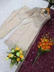 TRENDING CP VICHITRA SILK SEQUENCE CODING EMBROIDERY WORK TOP BOTTOM WITH DUPATTA FESTIVE WEAR WHOLESALE PRICE ETHNIC GARMENT (5)