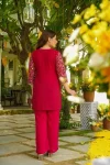 TRENDING CREPE SILK EMBROIDERY WORK TOP PENT SET FESTIVE WEAR WHOLESALE PRICE ETHNIC GARMENT (4)