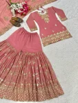 TRENDING CRUNCHY SILK SEQUENCE AND EMBROIDERY WORK TOP SHARARA WITH DUPATTA WEDDING WEAR WHOLESALE PRICE ETHNIC GARMENT (1)
