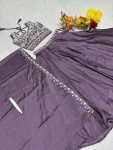 TRENDING EMBROIDERY MOTI BEADS & SEQUENCE WORK LEHENGA CHOLI WITH SHRUG STYLE DUPATTA PARTY WEAR WHOLESALE PRICE ETHNIC GARMENT (1)