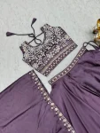 TRENDING EMBROIDERY MOTI BEADS & SEQUENCE WORK LEHENGA CHOLI WITH SHRUG STYLE DUPATTA PARTY WEAR WHOLESALE PRICE ETHNIC GARMENT (1)