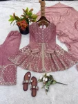 TRENDING FENDY SILK EMBROIDERY SEQUENCE WORK TOP PALAZZO WITH DUPATTA FESTIVE WEAR WHOLESALE PRICE ETHNIC GARMENT (15)