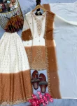 TRENDING GEORGETTE EMBROIDERY THREAD WORK TOP PALAZZO WITH DUPATTA FESTIVE WEAR WHOLESALE PRICE ETHNIC GARMENT (4)