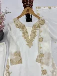 TRENDING GEORGETTE EMBROIDERY WITH SWAROVSKI HAND WORK TOP BOTTOM WITH DUPATTA FESTIVE WEAR WHOLESALE PRICE ETHNIC GARMENT (7)