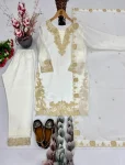TRENDING GEORGETTE EMBROIDERY WITH SWAROVSKI HAND WORK TOP BOTTOM WITH DUPATTA FESTIVE WEAR WHOLESALE PRICE ETHNIC GARMENT (7)