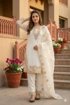 TRENDING GEORGETTE EMBROIDERY WITH SWAROVSKI HAND WORK TOP BOTTOM WITH DUPATTA FESTIVE WEAR WHOLESALE PRICE ETHNIC GARMENT (7)