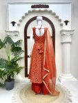 TRENDING GEORGETTE THREAD & SEQUENCE WITH FANCY LACE WORK GOWN PALAZZO WITH DUPATTA FESTIVE WEAR WHOLESALE PRICE ETHNIC GARMENT (5)