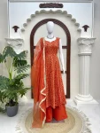 TRENDING GEORGETTE THREAD & SEQUENCE WITH FANCY LACE WORK GOWN PALAZZO WITH DUPATTA FESTIVE WEAR WHOLESALE PRICE ETHNIC GARMENT (5)