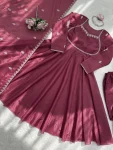 TRENDING HO SILK THREAD WORK GOWN BOTTOM WITH DUPATTA FESTIVE WEAR WHOLESALE PRICE ETHNIC GARMENT (4)