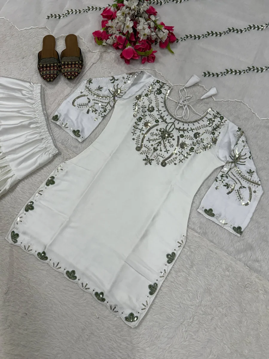 TRENDING JAPAN SATIN EMBROIDERY SEQUENCE WORK TOP PATIYALA WITH DUPATTA FESTIVE WEAR WHOLESALE PRICE ETHNIC GARMENT (24)