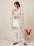 TRENDING JAPAN SATIN EMBROIDERY SEQUENCE WORK TOP PATIYALA WITH DUPATTA FESTIVE WEAR WHOLESALE PRICE ETHNIC GARMENT (8)