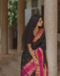 TRENDING LICHI SILK JACQUARD WORK SAREE WITH UNSTITCHED BLOUSE DAILY WEAR WHOLESALE PRICE ETHNIC GARMENT (4)