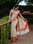 TRENDING LICHI SILK JACQUARD WORK SAREE WITH UNSTITCHED BLOUSE FESTIVE WEAR WHOLESALE PRICE ETHNIC GARMENT (8)