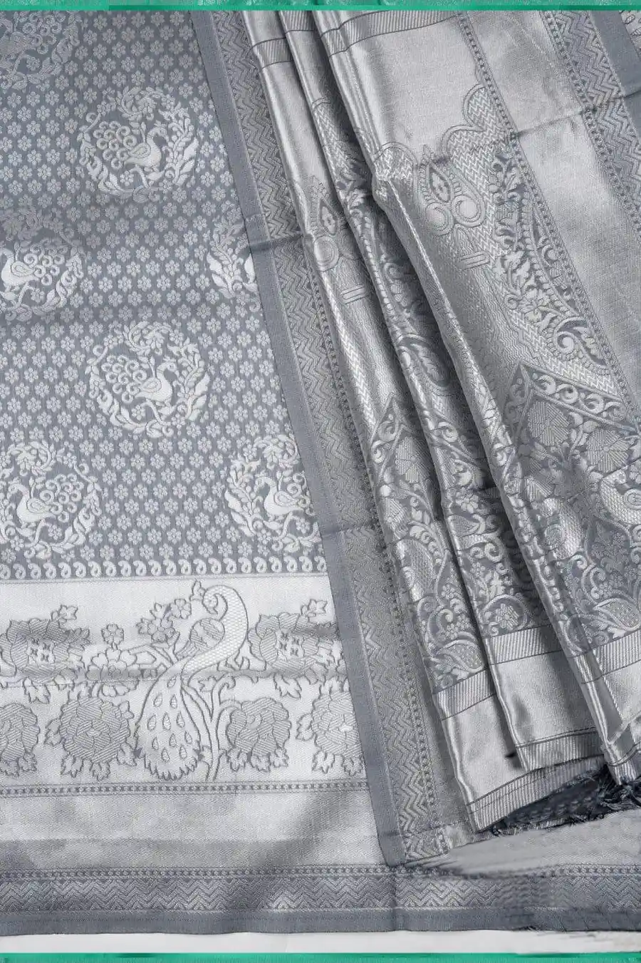TRENDING LICHI SILK RICH PALLU & JACQUARD WORK SAREE WITH UNSTITCHED BLOUSE DAILY WEAR WHOLESALE PRICE ETHNIC GARMENT (4)