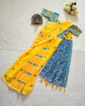 TRENDING LINEN SILK PRINTED WORK GOWN SAREE DAILY WEAR WHOLESALE PRICE ETHNIC GARMENT (3)