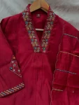 TRENDING MANGO SILK EMBROIDERY SEQUENCE & HAND WORK TOP BOTTOM WITH DUPATTA FESTIVE WEAR WHOLESALE PRICE ETHNIC GARMENT (8)