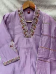 TRENDING MANGO SILK EMBROIDERY SEQUENCE & HAND WORK TOP BOTTOM WITH DUPATTA FESTIVE WEAR WHOLESALE PRICE ETHNIC GARMENT (5)