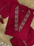 TRENDING MANGO SILK EMBROIDERY SEQUENCE & HAND WORK TOP BOTTOM WITH DUPATTA FESTIVE WEAR WHOLESALE PRICE ETHNIC GARMENT (8)