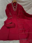 TRENDING MANGO SILK EMBROIDERY SEQUENCE & HAND WORK TOP BOTTOM WITH DUPATTA FESTIVE WEAR WHOLESALE PRICE ETHNIC GARMENT (8)