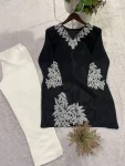 TRENDING MUL COTTON EMBROIDERY WORK CO-ORD SET CASUAL WEAR WHOLESALE PRICE ETHNIC GARMENT (2)