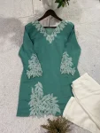 TRENDING MUL COTTON EMBROIDERY WORK CO-ORD SET FESTIVE WEAR WHOLESALE PRICE ETHNIC GARMENT (6)