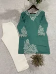 TRENDING MUL COTTON EMBROIDERY WORK CO-ORD SET FESTIVE WEAR WHOLESALE PRICE ETHNIC GARMENT (6)