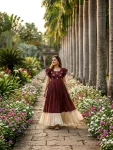TRENDING MUL COTTON MAGGAM WORK ONE PIECE DRESS FESTIVE WEAR WHOLESALE PRICE ETHNIC GARMENT (5)