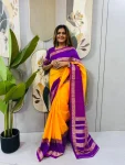 TRENDING MYSORE SILK JACQUARD WORK GOWN SAREE FESTIVE WEAR WHOLESALE PRICE ETHNIC GARMENT (2)