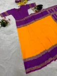 TRENDING MYSORE SILK JACQUARD WORK GOWN SAREE FESTIVE WEAR WHOLESALE PRICE ETHNIC GARMENT (2)