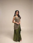TRENDING RANGOLI SILK EMBROIDERY THREAD & SEMI BEADS WORK READY TO WEAR SAREE WITH STITCHED BLOUSE PARTY WEAR WHOLESALE PRICE ETHNIC GARMENT (5)