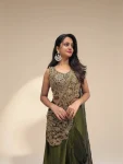 TRENDING RANGOLI SILK EMBROIDERY THREAD & SEMI BEADS WORK READY TO WEAR SAREE WITH STITCHED BLOUSE PARTY WEAR WHOLESALE PRICE ETHNIC GARMENT (5)