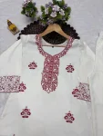 TRENDING RAYON COTTON EMBROIDERY WORK TOP PALAZZO SET OFFICE WEAR WHOLESALE PRICE ETHNIC GARMENT (9)