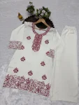 TRENDING RAYON COTTON EMBROIDERY WORK TOP PALAZZO SET OFFICE WEAR WHOLESALE PRICE ETHNIC GARMENT (9)