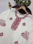 TRENDING RAYON COTTON EMBROIDERY WORK TOP PALAZZO SET OFFICE WEAR WHOLESALE PRICE ETHNIC GARMENT (9)