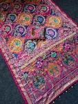 TRENDING ROMAN SILK AJARAKH PRINT WITH REAL MIRROR WORK SAREE WITH UNSTITCHED BLOUSE PARTY WEAR WHOLESALE PRICE ETHNIC GARMENT (5)