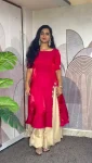 TRENDING SPACE SILK HANDWORK & MAGGAM WORK KURTI PALAZZO SET FESTIVE WEAR WHOLESALE PRICE ETHNIC GARMENT (5)